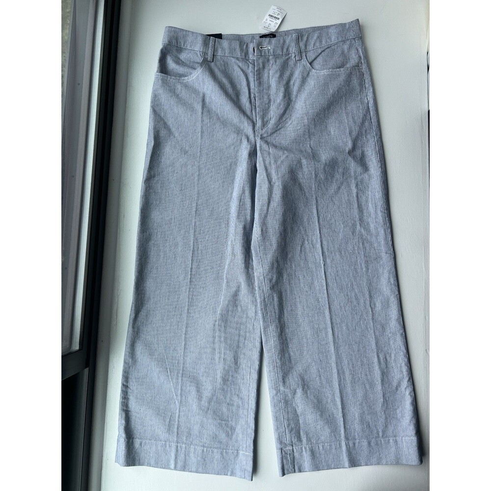 J.Crew Factory Women's Ella High-Rise Wide-Leg Cropped Pants Size 30 BNWT